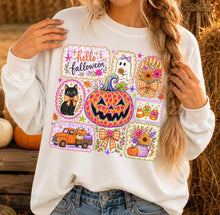Load image into Gallery viewer, Hello Falloween Collage DTF TRANSFER TUESDAY