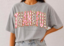 Load image into Gallery viewer, Thankful Arch Pink Checker Leopard Gold Outline TRANSFER TUESDAY