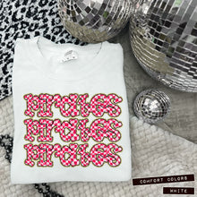 Load image into Gallery viewer, Pink Checker Gold Glitter Mascot Dropdown TRANSFER CAP APR