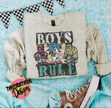 Load image into Gallery viewer, Boys Rule Spi_ey So_ic Hu_k Distressed TRANSFER ET OCT 26