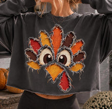 Load image into Gallery viewer, Turkey Face Faux Appliqué Fringe TRANSFER ET OCT 26