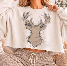 Load image into Gallery viewer, Buck Silhouette Faux Embroidery Fringe TRANSFER TUESDAY