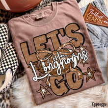 Load image into Gallery viewer, Let's Go Brown Dotted Distressed Star Bow Football Mascots DROPDOWN TRANSFER CARTER OCT 26