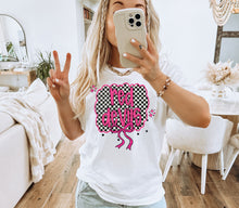 Load image into Gallery viewer, Pink Checkered Mascot Bow Dropdown TRANSFER CAP FEB