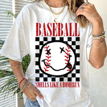 Load image into Gallery viewer, Baseball + Softball + T-Ball Smells Like A Home Run DROPDOWN TRANSFER MZM FEB 26