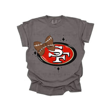 Load image into Gallery viewer, Football Bow Team DROPDOWN TRANSFER MWG JUNE 25