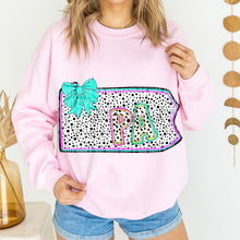 Load image into Gallery viewer, Pink Teal Dalmatian Bow States (All 50 states available) DTF TRANSFER