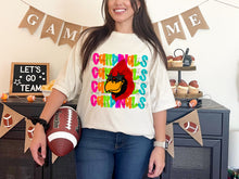 Load image into Gallery viewer, Bright Stacked Mascots Star Eyes DROPDOWN TRANSFER TSC 24