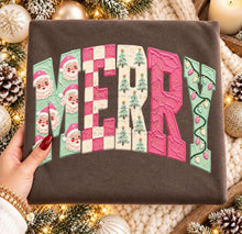 Load image into Gallery viewer, Merry Arch Santa Checkers Faux Paint TRANSFER TUESDAY