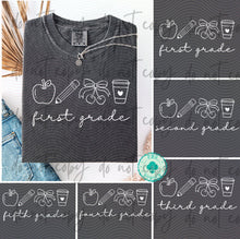 Load image into Gallery viewer, White Script Apple Pencil Cherries Grades DROPDOWN TRANSFER
