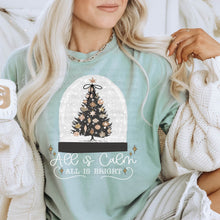 Load image into Gallery viewer, All Is Calm All Is Bright Christmas Tree Snowglobe Color DROPDOWN TRANSFER CARTER OCT 26