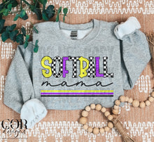 Load image into Gallery viewer, Softball Mama Checkered Color Dropdown TRANSFER FEB COR