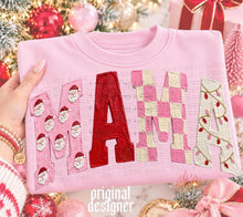 Load image into Gallery viewer, Mama Arch Pink Santa & Checker Faux Paint TRANSFER TUESDAY