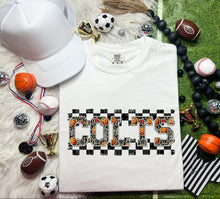 Load image into Gallery viewer, Basketball Faux Embroidery Checkered Mascots DROPDOWN TRANSFER CAP