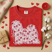 Load image into Gallery viewer, Valentine Red Floral Dog Breed Option DROPDOWN TRANSFER SWD DEC 25