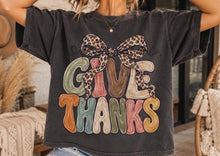 Load image into Gallery viewer, Jumbo Give Thanks Brushstroke Leopard Bow TRANSFER TUESDAY