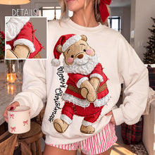 Load image into Gallery viewer, Christmas Characters Faux Frayed Fabric Texture DROPDOWN TRANSFER SSD NOV 26