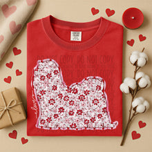 Load image into Gallery viewer, Valentine Red Floral Dog Breed Option DROPDOWN TRANSFER SWD DEC 25