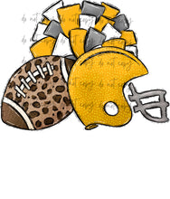 Load image into Gallery viewer, Football Pom Helmet (Add Name) Customized DTF TRANSFER