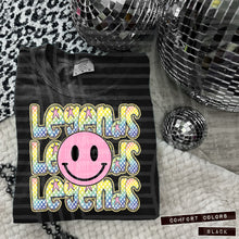 Load image into Gallery viewer, Rainbow Checker Pink Happy Stacked Mascots Dropdown TRANSFER CAP JUNE 25