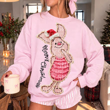 Load image into Gallery viewer, Christmas Characters Faux Frayed Fabric Texture DROPDOWN TRANSFER SSD NOV 26