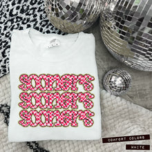 Load image into Gallery viewer, Pink Checker Gold Glitter Mascot Dropdown TRANSFER CAP APR