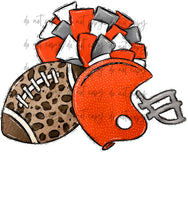 Load image into Gallery viewer, Football Pom Helmet (Add Name) Customized DTF TRANSFER