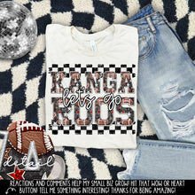 Load image into Gallery viewer, Let’s Go Football Faux Embroidery Checkered Mascots DROPDOWN TRANSFER CAP 24