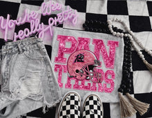Load image into Gallery viewer, PINK Football Team Helmet Faux Embroidery DROPDOWN TRANSFER TGG