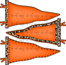 Load image into Gallery viewer, Go Fight Win Triple Leopard Pennant CUSTOMIZED DTF Transfer