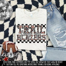 Load image into Gallery viewer, Let’s Go Football Faux Embroidery Checkered Mascots DROPDOWN TRANSFER CAP 24
