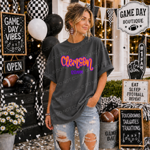 Load image into Gallery viewer, Distressed Script Football Mascot DROPDOWN TRANSFER TCC SEP DROP 26