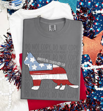 Load image into Gallery viewer, Patriotic Dog Designs White Text SWD MAY DROPDOWN TRANSFER