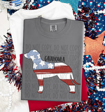 Load image into Gallery viewer, Patriotic Dog Designs Black Text SWD MAY DROPDOWN TRANSFER