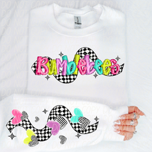 Load image into Gallery viewer, Bright Checkered Mascot With Sleeve Option DTF TRANSFER CSD