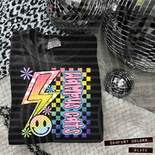 Load image into Gallery viewer, Sideways Rainbow Checker Bolt Happy Mascots Dropdown TRANSFER CAP JUNE