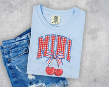 Load image into Gallery viewer, Mama + Mini Gingham Cherry Dropdown TRANSFER