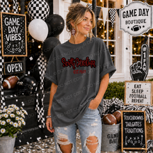 Load image into Gallery viewer, Distressed Script Football Mascot DROPDOWN TRANSFER TCC SEP DROP 26