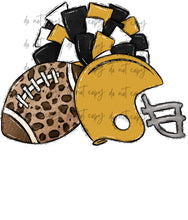 Load image into Gallery viewer, Football Pom Helmet (Add Name) Customized DTF TRANSFER