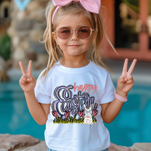 Load image into Gallery viewer, Happy Easter Script Bunny Pink Purple TRANSFER SDD JAN 26