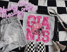 Load image into Gallery viewer, PINK Football Team Helmet Faux Embroidery DROPDOWN TRANSFER TGG