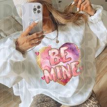 Load image into Gallery viewer, Be Mine Pink Purple Gold Glitter Heart TRANSFER RWH DEC