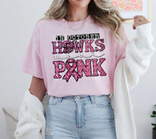 Load image into Gallery viewer, In October Mascots Wear Pink Faux Rhinestone Mascots DROPDOWN TRANSFER