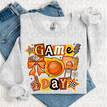 Load image into Gallery viewer, Game Day Basketball Collage Bow TRANSFER UAC JAN 26