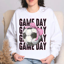 Load image into Gallery viewer, Game Day Stacked Painted Ball Pink Bow Sport Dropdown TRANSFER SDD FEB 26
