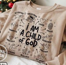 Load image into Gallery viewer, I Am A Child Of God Collage COLOR DROPDOWN TRANSFER ET FEB 26