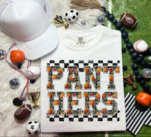 Load image into Gallery viewer, Basketball Faux Embroidery Checkered Mascots DROPDOWN TRANSFER CAP