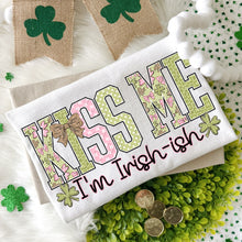 Load image into Gallery viewer, Kiss Me I’m Irish-ish Green Pink Leopard Bow TRANSFER DWS FEB 26