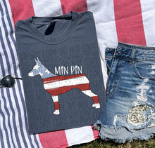 Load image into Gallery viewer, Patriotic Dog Designs White Text SWD MAY DROPDOWN TRANSFER