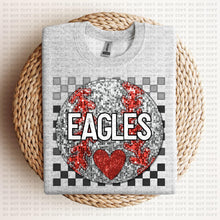 Load image into Gallery viewer, Baseball Mascots Faux Embroidery Checkered Sequin DROP DOWN TRANSFER ECHT 24
